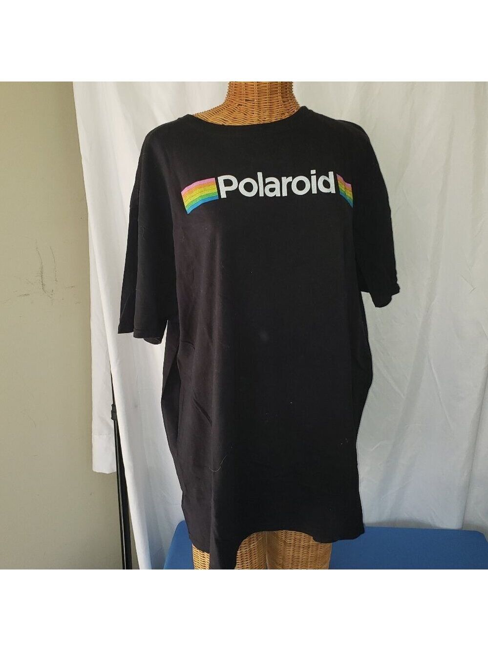 Classic Tee Luv Polaroid Short Sleeve Crew Neck Black T-shirt - 2X